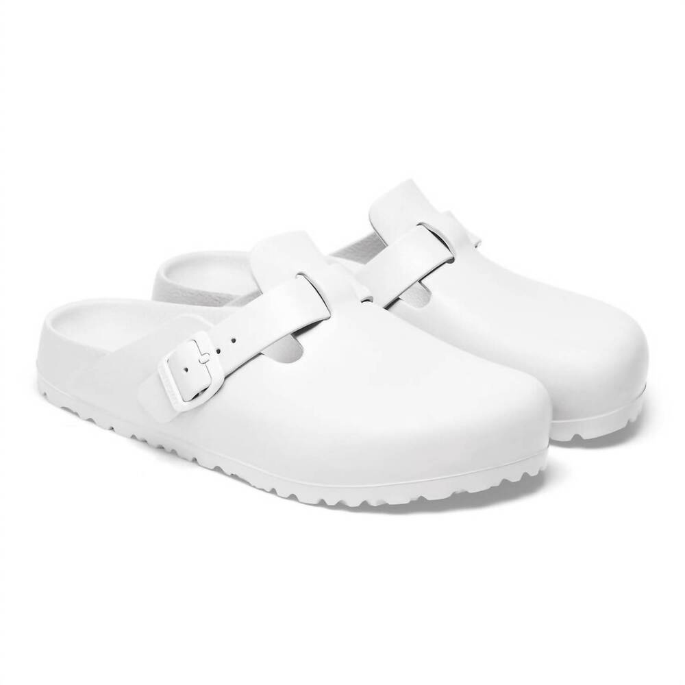 NEW BIRKENSTOCK women's boston eva mules in white - Picture 3 of 6